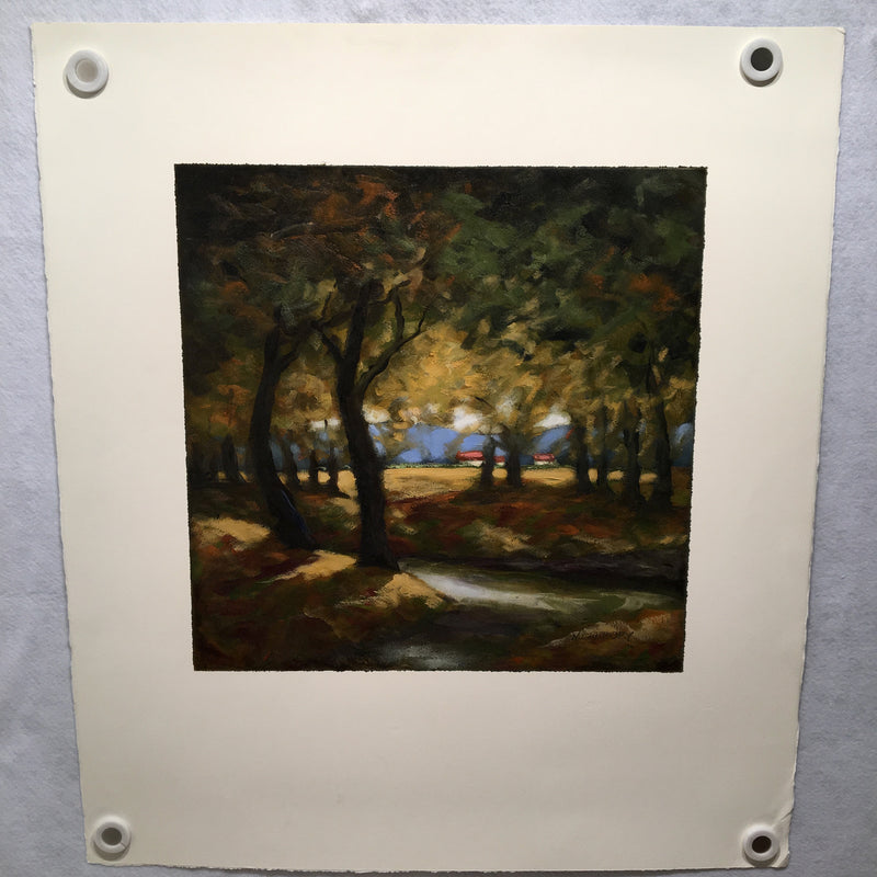 Neal Gregory "Twilight" Signed Abstract Oil Painting on Paper Art   - TvMovieCards.com