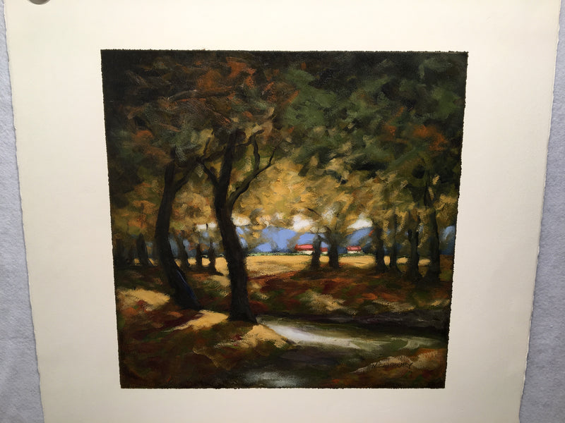 Neal Gregory "Twilight" Signed Abstract Oil Painting on Paper Art   - TvMovieCards.com