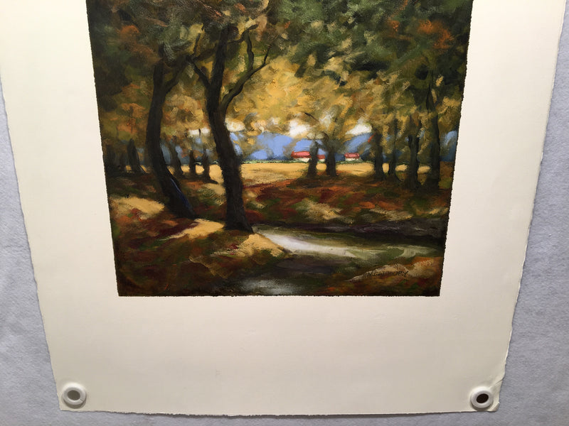 Neal Gregory "Twilight" Signed Abstract Oil Painting on Paper Art   - TvMovieCards.com