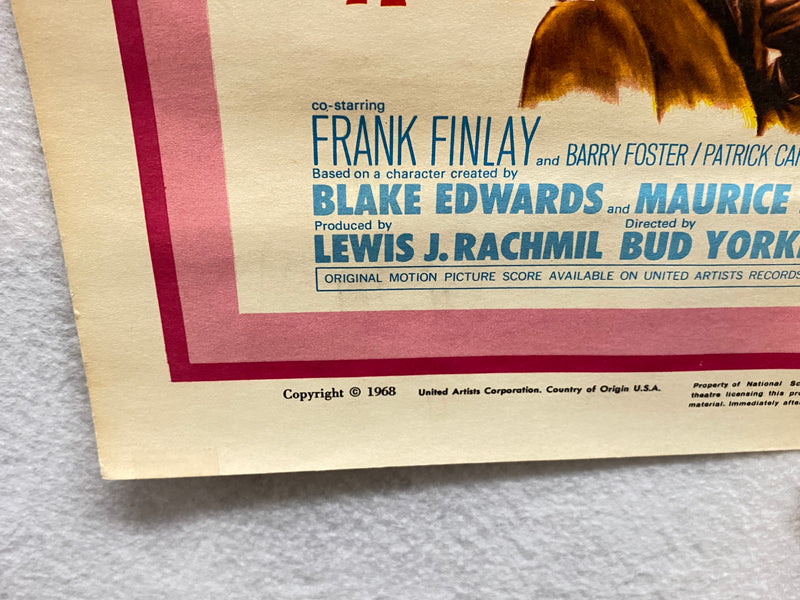 1968 Inspector Clouseau Window Card Movie Poster 14 x 22 Alan Arkin Frank Finlay   - TvMovieCards.com
