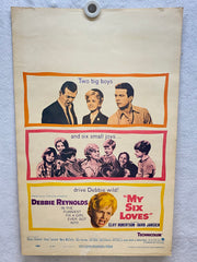 1963 My Six Loves Window Card Movie Poster 14 x 22 Debbie Reynolds   - TvMovieCards.com