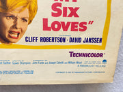 1963 My Six Loves Window Card Movie Poster 14 x 22 Debbie Reynolds   - TvMovieCards.com
