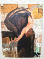"Spirits Dance" Oil Painting on Paper Woman & Music Art 22 x 30   - TvMovieCards.com