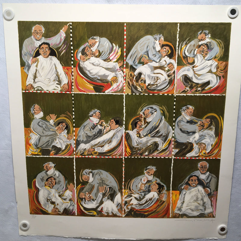 Guy Buffet "The Good Dentist" 12 Panel Cartoon Lithograph Print 31.5 x 34.5"   - TvMovieCards.com