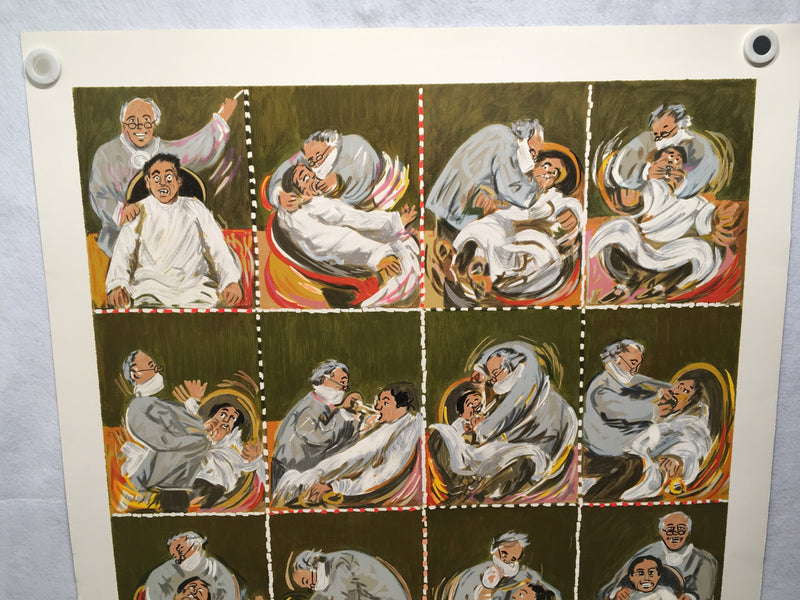 Guy Buffet "The Good Dentist" 12 Panel Cartoon Lithograph Print 31.5 x 34.5"   - TvMovieCards.com