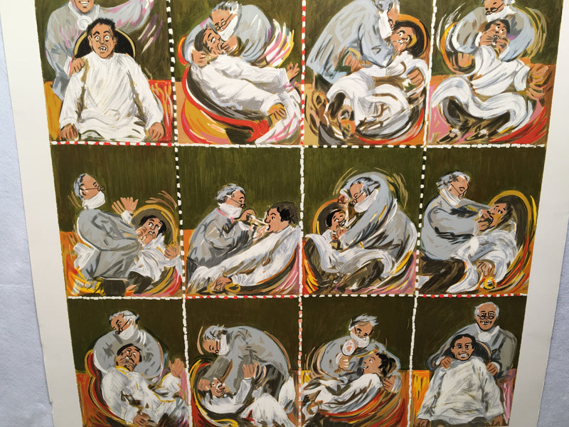 Guy Buffet "The Good Dentist" 12 Panel Cartoon Lithograph Print 31.5 x 34.5"   - TvMovieCards.com