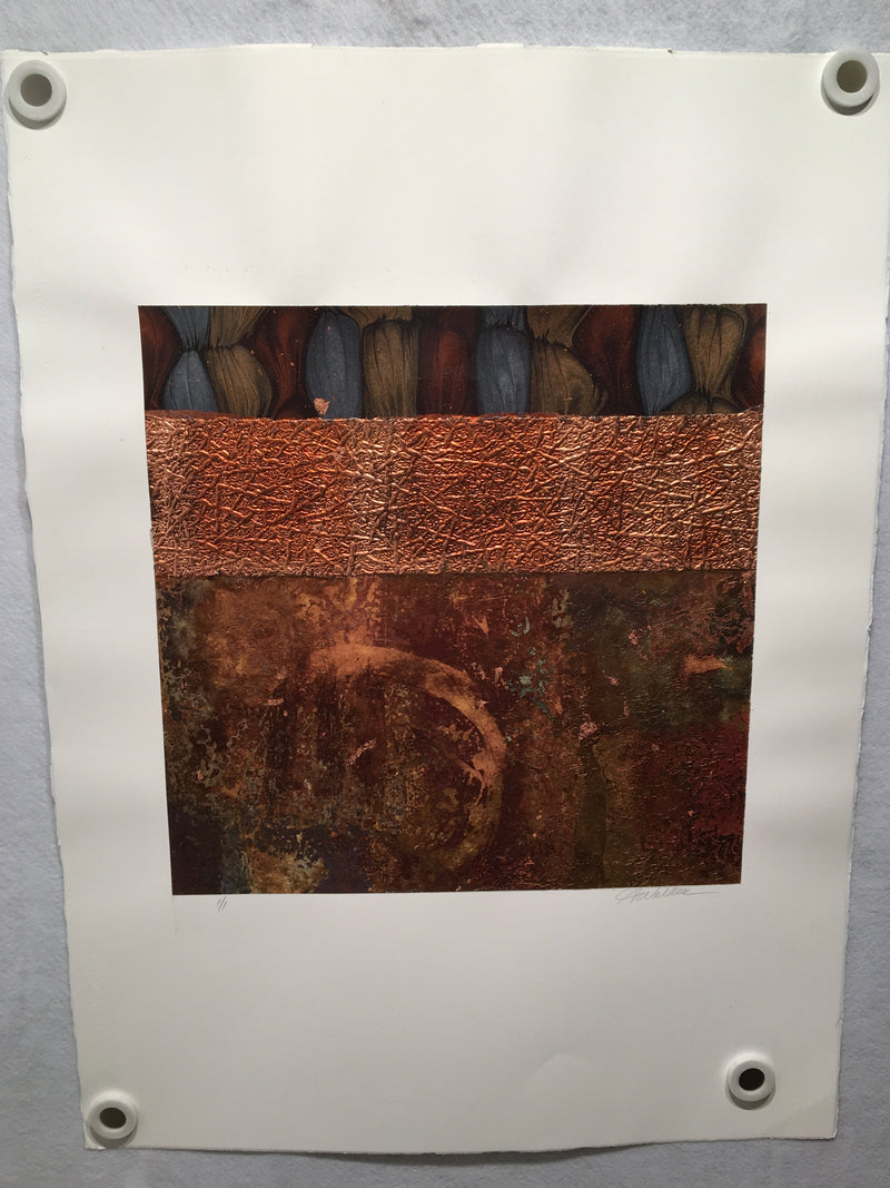 Modern Art Mixed Media Lithograph Print 22 x 30" Signed 1/1   - TvMovieCards.com
