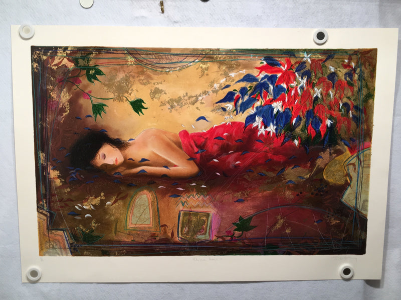 Trebar / Tregar "Elysia Days 11" Modern Art Signed Lithograph Print 24 x 35"   - TvMovieCards.com