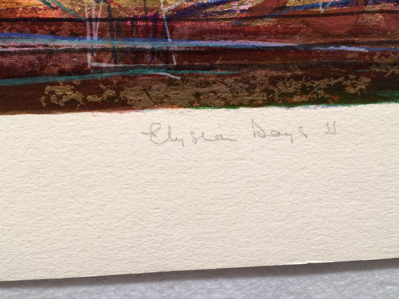 Trebar / Tregar "Elysia Days 11" Modern Art Signed Lithograph Print 24 x 35"   - TvMovieCards.com
