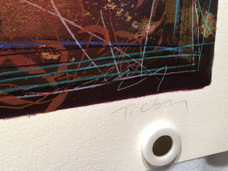 Trebar / Tregar "Elysia Days 11" Modern Art Signed Lithograph Print 24 x 35"   - TvMovieCards.com