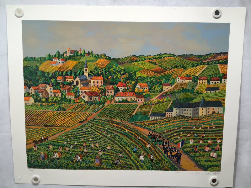 Guy Buffet "Beaujolais" Serigraph Art Print 29 x 36" Martin Lawrence Galleries   - TvMovieCards.com