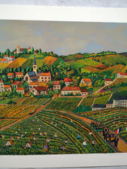 Guy Buffet "Beaujolais" Serigraph Art Print 29 x 36" Martin Lawrence Galleries   - TvMovieCards.com