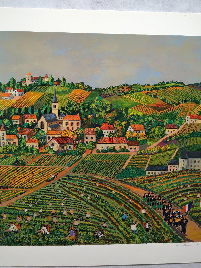 Guy Buffet "Beaujolais" Serigraph Art Print 29 x 36" Martin Lawrence Galleries   - TvMovieCards.com