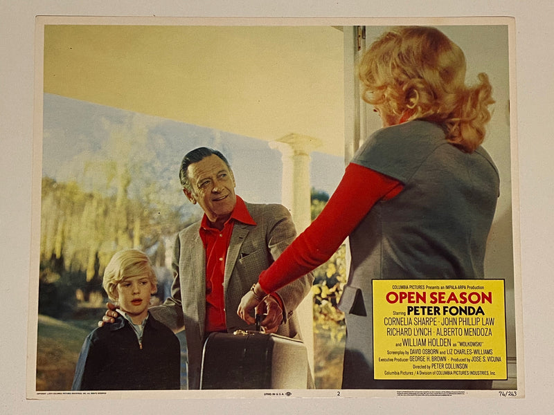 1974 Open Season #2 Lobby Card 11x14 Peter Fonda Cornelia Sharpe John Phillip La   - TvMovieCards.com