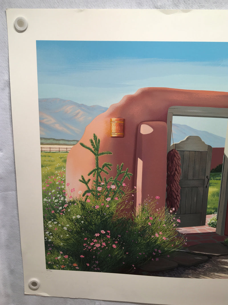 Lorna Patrick "Grey Gate" Signed / Numbered Serigraph Art Print 35 x 42"   - TvMovieCards.com