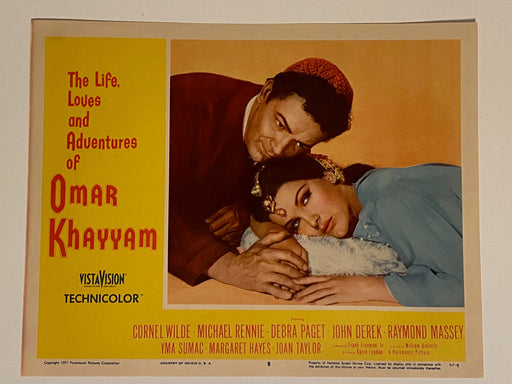 1957 Adventures of Omar Khayyam #8 Lobby Card 11x14 Cornel Wilde, Michael Rennie   - TvMovieCards.com