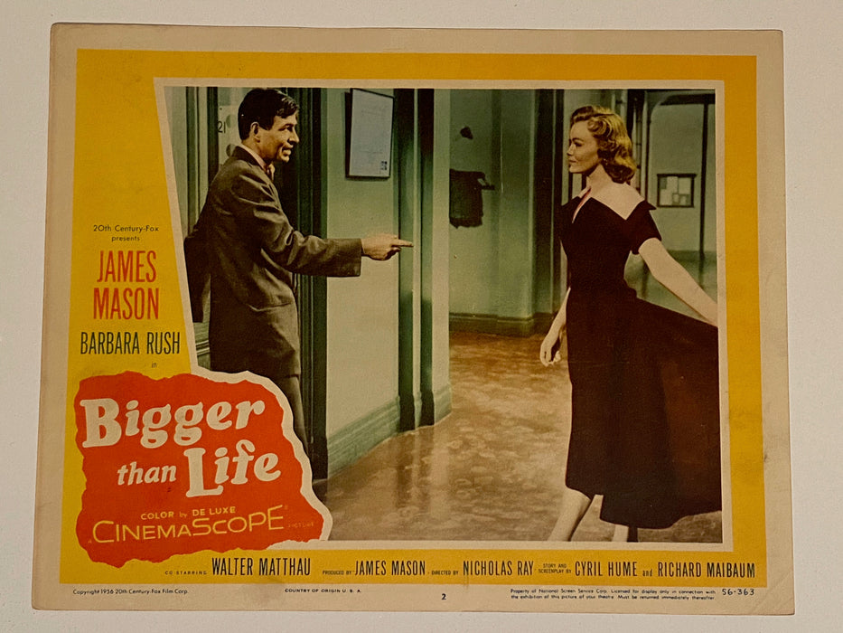 1956 Bigger Than Life #2 Lobby Card 11 x 14 James Mason Barbara Rush Matthau   - TvMovieCards.com