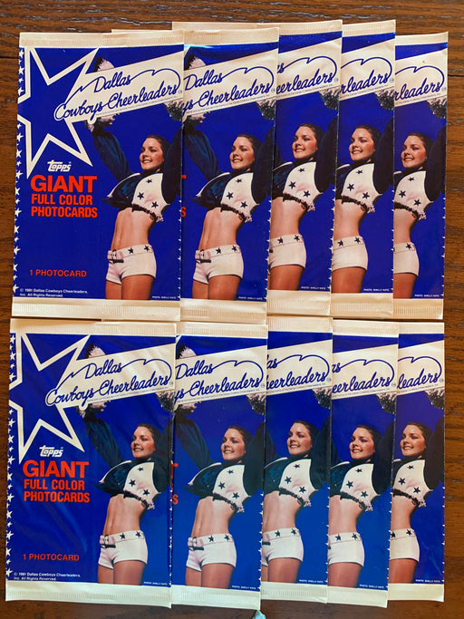 Dallas Cowboy Cheerleaders Giant Photocards (5" x 7") Pack Lot 10 Sealed Packs   - TvMovieCards.com