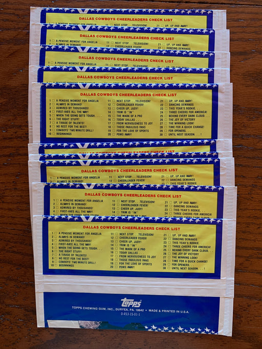 Dallas Cowboy Cheerleaders Giant Photocards (5" x 7") Pack Lot 10 Sealed Packs   - TvMovieCards.com