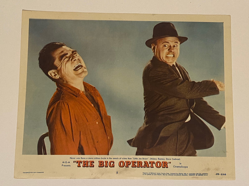 1959 The Big Operator #5 Lobby Card 11x14 Mickey Rooney, Steve Cochran   - TvMovieCards.com