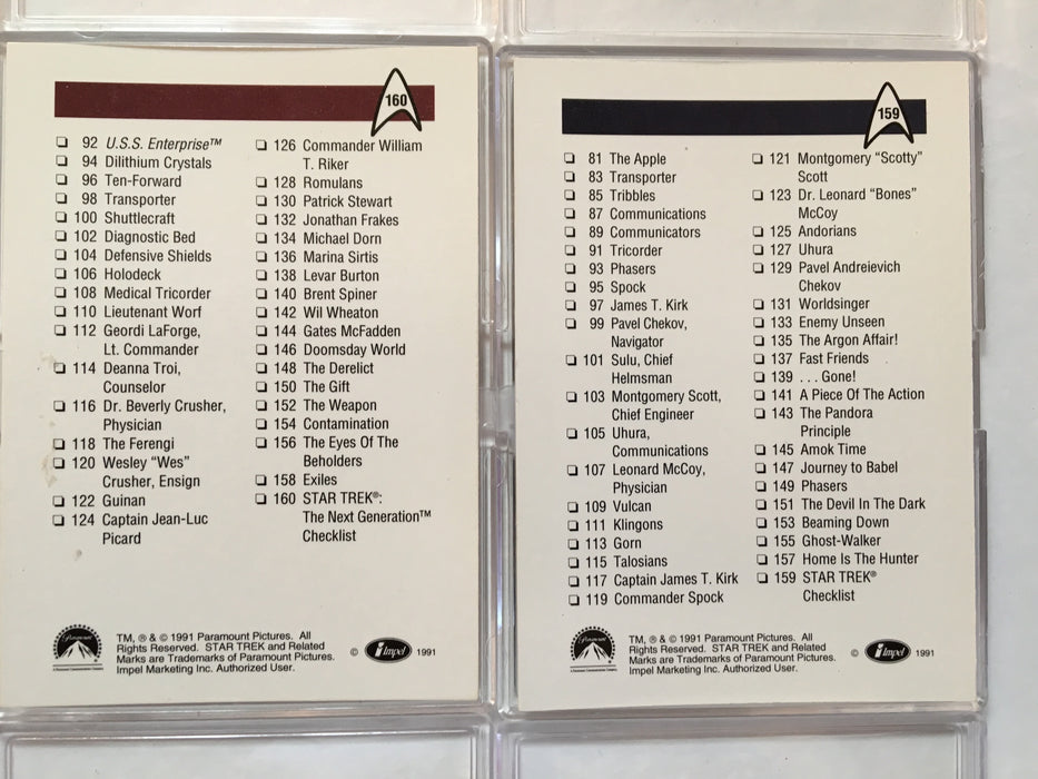 Star Trek 25th Anniversary Series 1 Impel (160) Complete Card Set 1991   - TvMovieCards.com