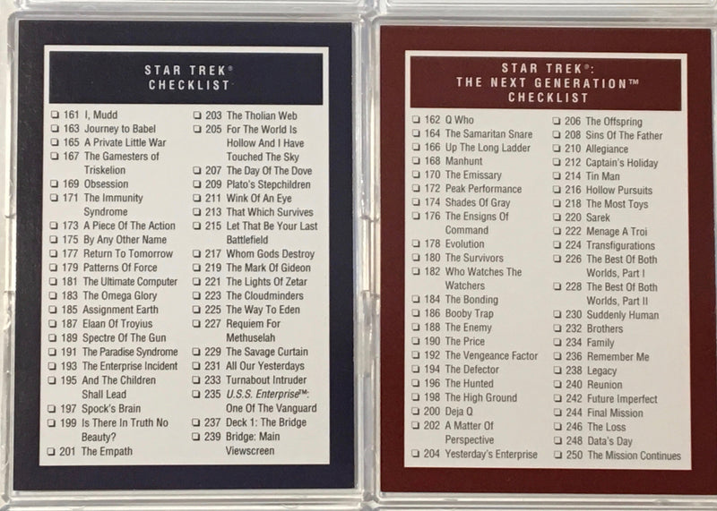 Star Trek 25th Anniversary Series 2 Impel (150) Complete Card Set 1991   - TvMovieCards.com