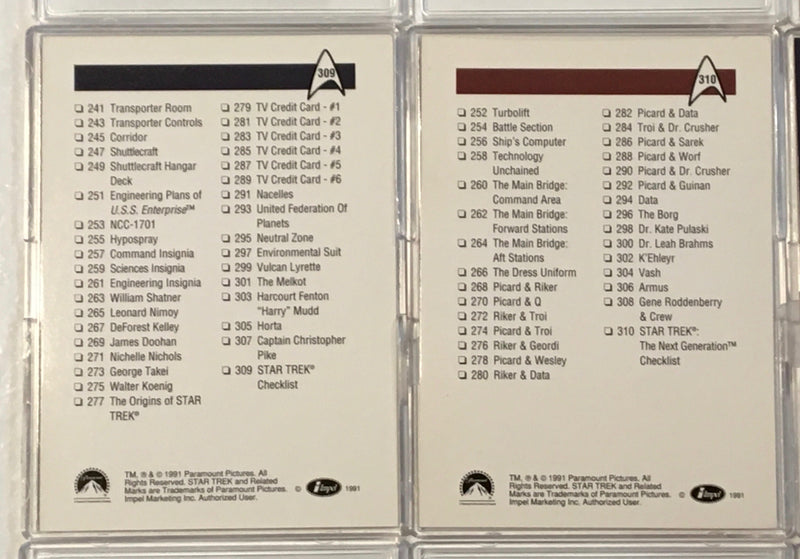 Star Trek 25th Anniversary Series 2 Impel (150) Complete Card Set 1991   - TvMovieCards.com