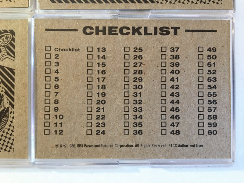 Star Trek IV The Voyage Home Movie Base Card Set 60 Cards FTCC 1985 - TvMovieCards.com