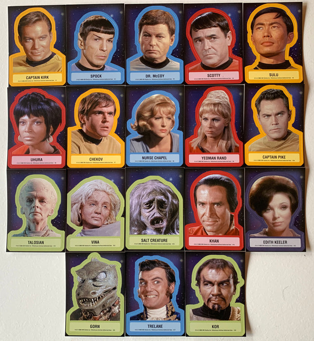 Star Trek TOS 40th Anniversary Series 2 Sticker Card Set 18 Stickers Rittenhouse - TvMovieCards.com