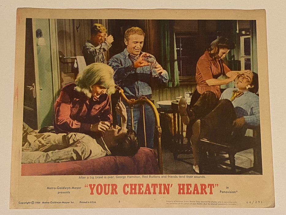 1964 Your Cheatin' Heart #8 Lobby Card 11x14 George Hamilton, Susan Oliver   - TvMovieCards.com