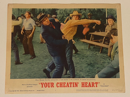 1964 Your Cheatin' Heart #6 Lobby Card 11x14 George Hamilton, Susan Oliver   - TvMovieCards.com