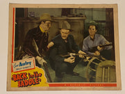 1941 Back in the Saddle Lobby Card 11x14  Gene Autry, Smiley Burnette, Mary Lee   - TvMovieCards.com