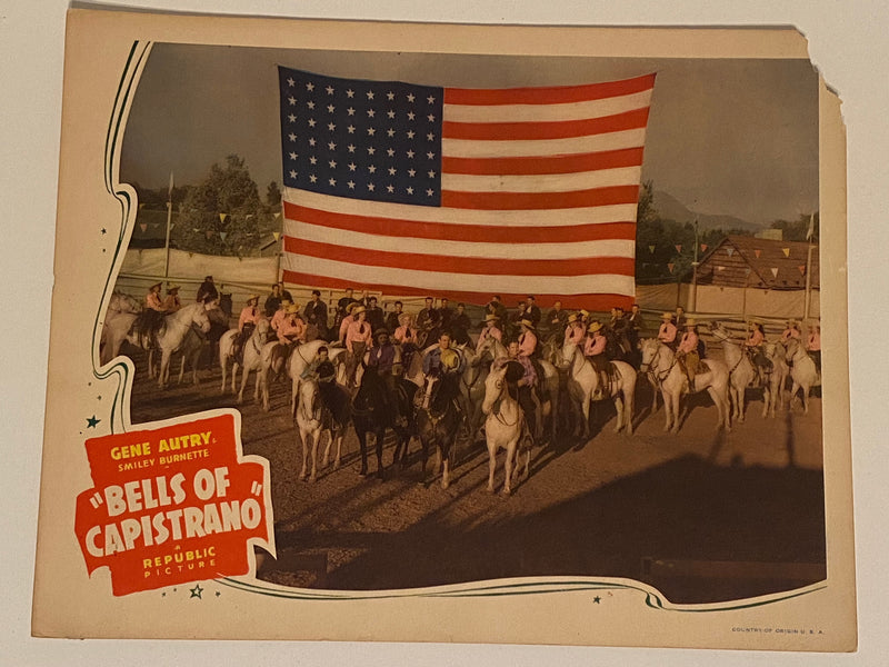 1942 Bells of Capistrano Lobby Card 11x 14  Gene Autry, Smiley Burnette   - TvMovieCards.com