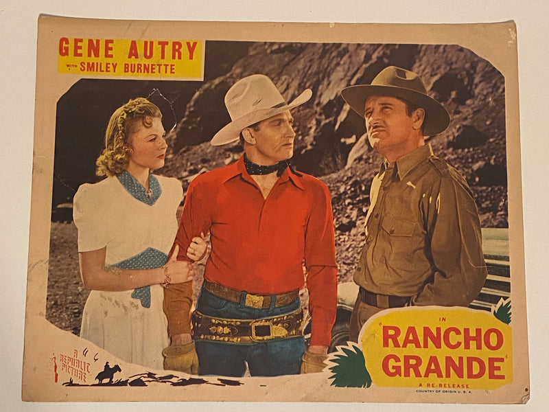 1940 Rancho Grande Lobby Card 11x 14 Gene Autry, Smiley Burnette, June Storey   - TvMovieCards.com