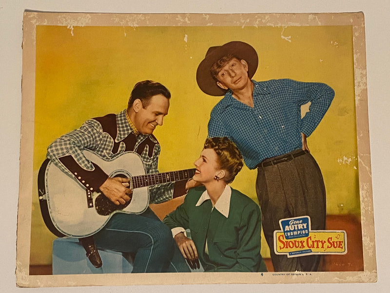 1946 Sioux City Sue #4 11 x 14 Lobby Card Gene Autry, Champion Jr.   - TvMovieCards.com
