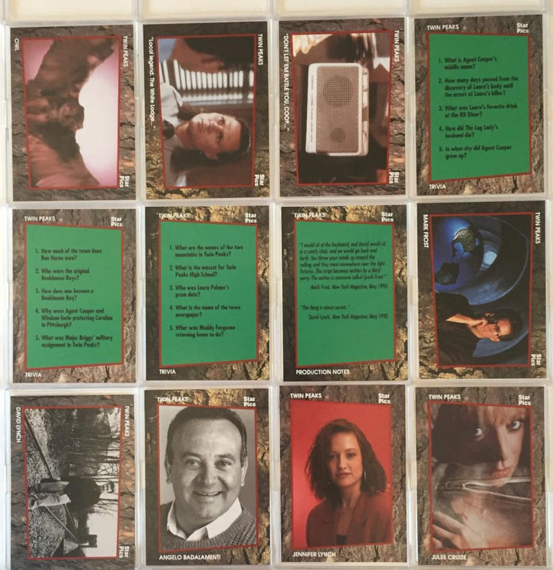 Twin Peaks Factory Boxed Trading Card Set 76 Cards Star Pics 1991   - TvMovieCards.com
