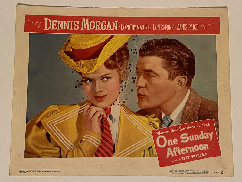 1948 One Sunday Afternoon 11 x 14 Lobby Card Dennis Morgan, Janis Paige   - TvMovieCards.com