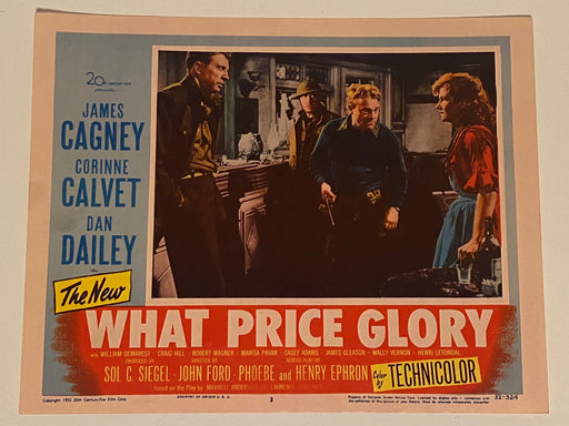 1952 What Price Glory #3 11 x 14 Lobby Card James Cagney, Corinne Calvet   - TvMovieCards.com