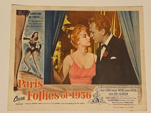 1955 Paris Follies of 1956 Lobby Card 11 x 14 Forrest Tucker, Margaret Whiting   - TvMovieCards.com