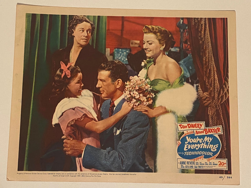 1949 You're My Everything #2 Lobby Card 11 x 14 Dan Dailey, Anne Baxter   - TvMovieCards.com