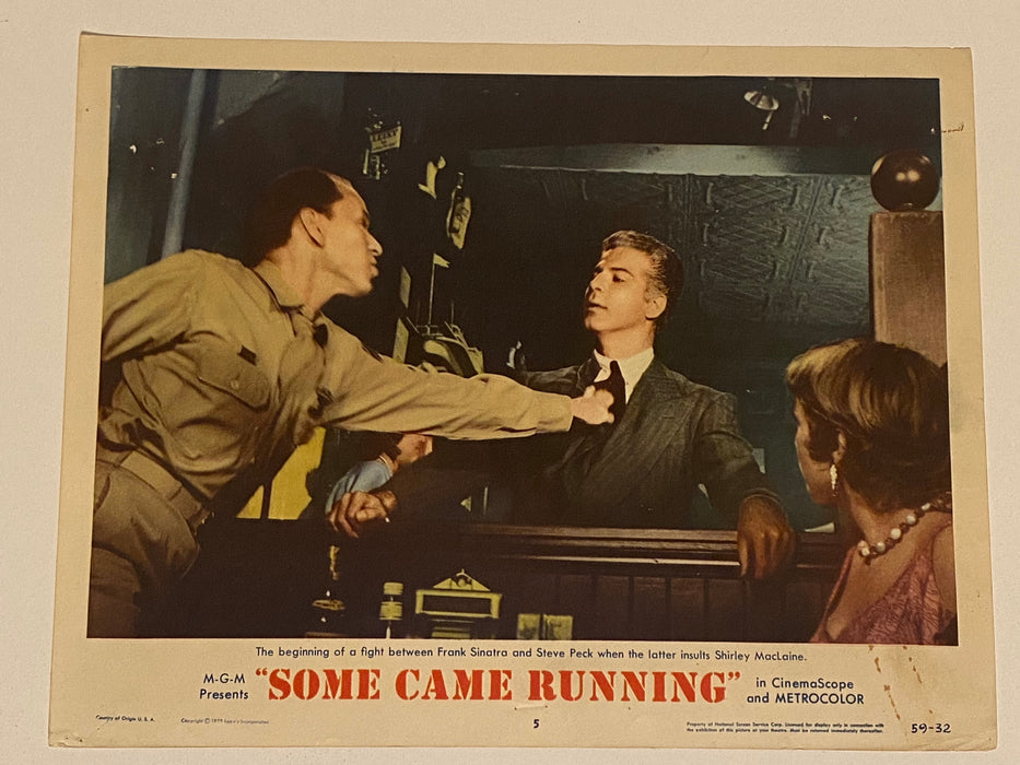 1958 Some Came Running #5 Lobby Card 11 x 14  Frank Sinatra, Shirley MacLaine   - TvMovieCards.com