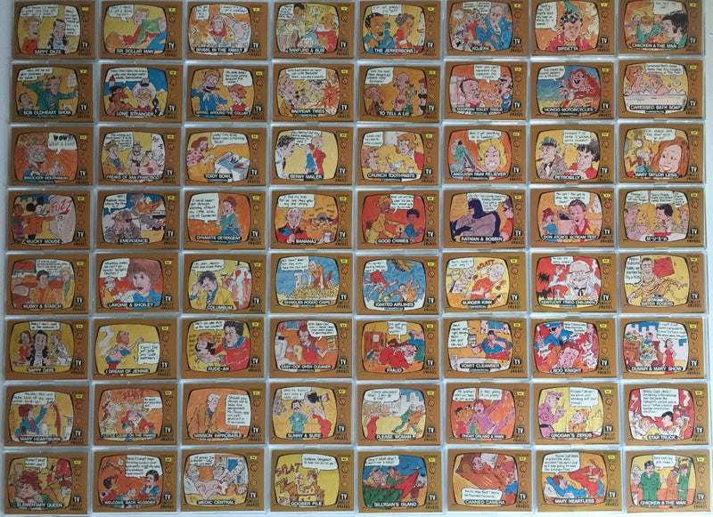 TV Smelly Awards Vintage Sticker Base Card Set  64 Stickers Fleer 1980   - TvMovieCards.com