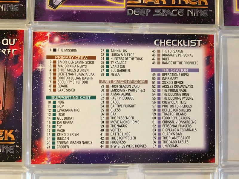 Star Trek DS9 Deep Space Nine Skybox (100 Cards) Base Card Set 1993   - TvMovieCards.com
