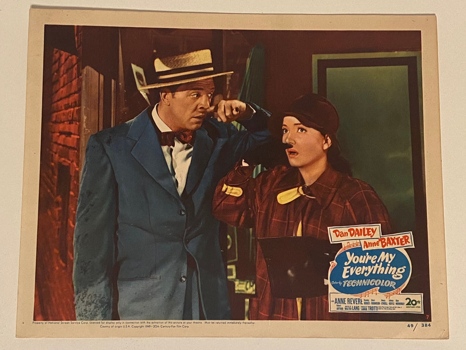 1949 You're My Everything #7 Lobby Card 11 x 14 Dan Dailey, Anne Baxter   - TvMovieCards.com