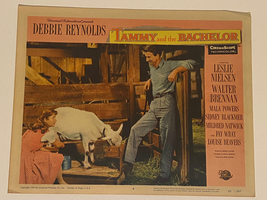 1957 Tammy and the Bachelor #4 Lobby Card 11 x 14 Debbie Reynolds Walter Brennan   - TvMovieCards.com