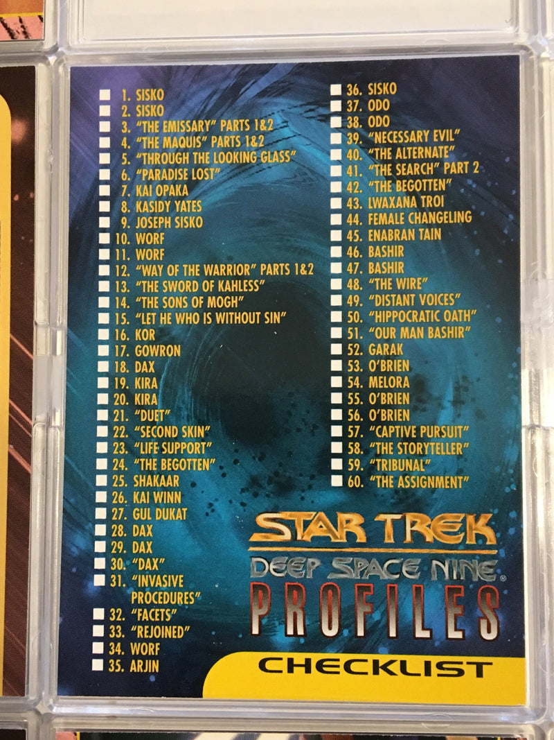 Star Trek DS9 Deep Space Nine Profiles Skybox 82 Base Card Set 1997   - TvMovieCards.com