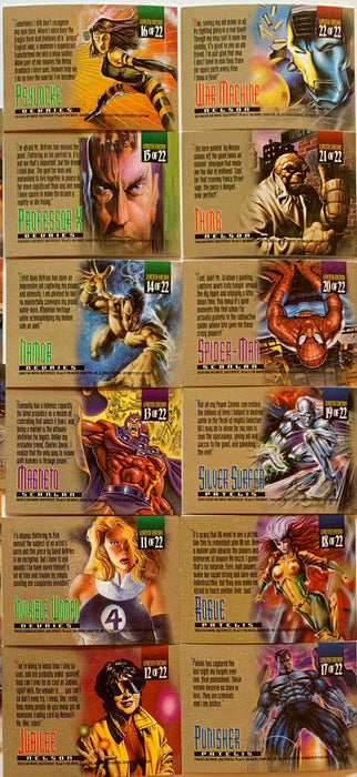 1995 Fleer Marvel Masterpieces Canvas Chase Card Set 22 Cards   - TvMovieCards.com
