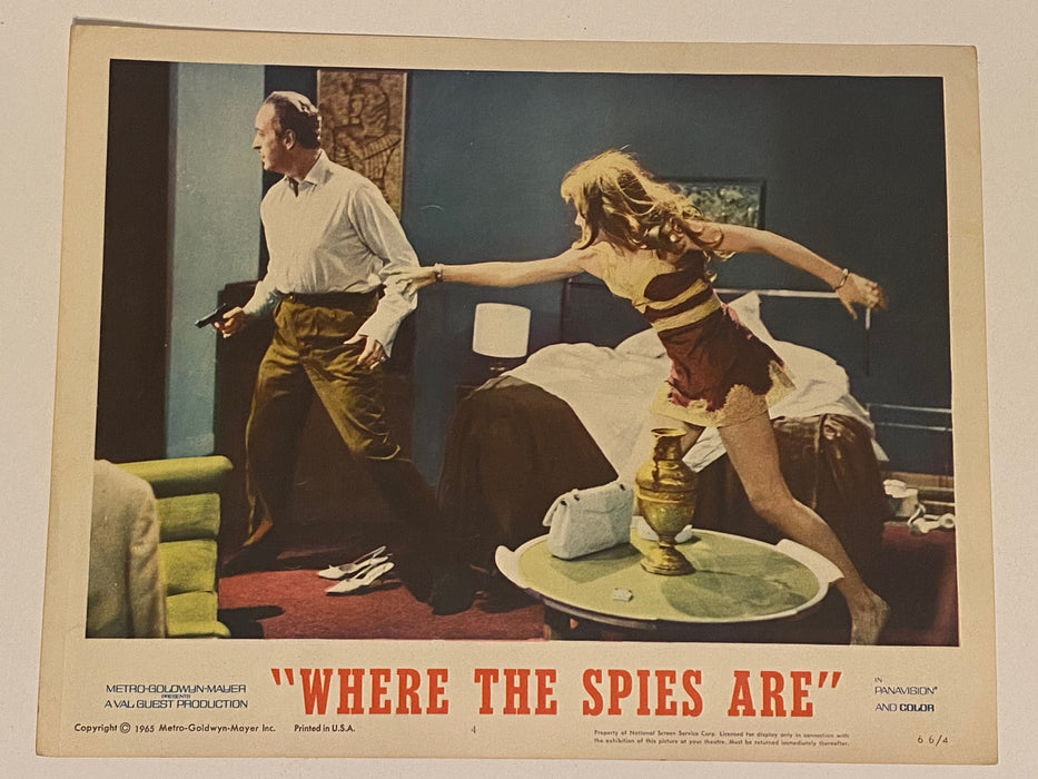 1966 Where The Spies Are #4 Lobby Card 11x14  David Niven, Françoise Dorléac   - TvMovieCards.com