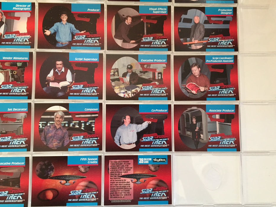 Star Trek TNG Behind The Scenes Skybox Complete 39 Trading Card Set 1993   - TvMovieCards.com