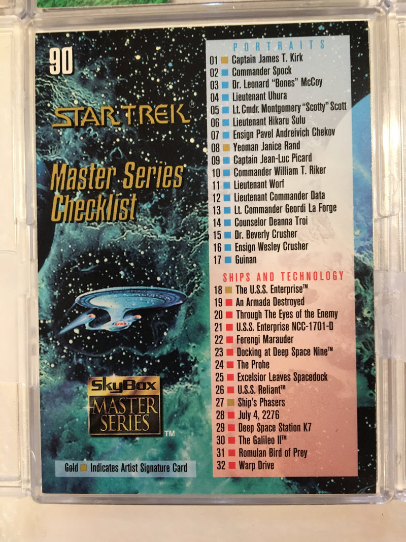 Star Trek Master Series 1 Skybox Complete 90 Base Trading Card Set 1993   - TvMovieCards.com